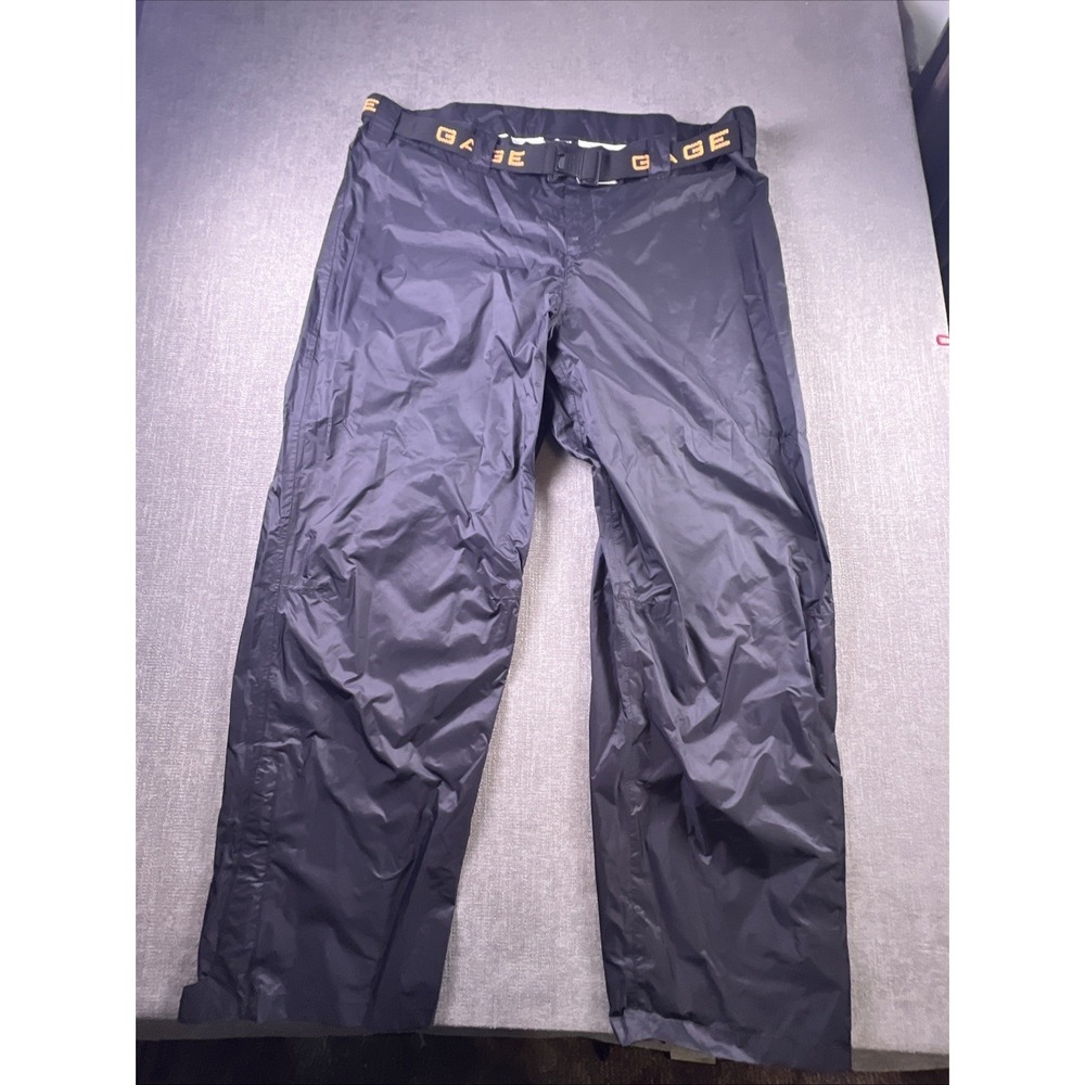 GAGE Technical Gear Men's 5X Black Waterproof Fishing Pants Outdoor 48x34 Belted
